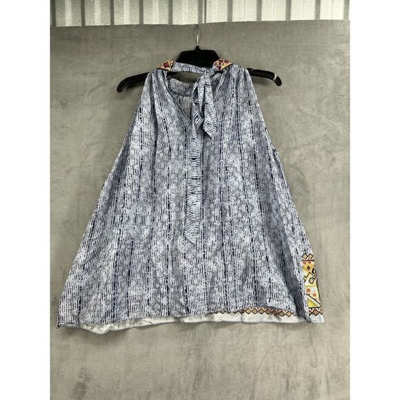 Anthropologie Bhanuni by Jyoti Jina Blue Halter Top Size Small - Picture 6 of 10